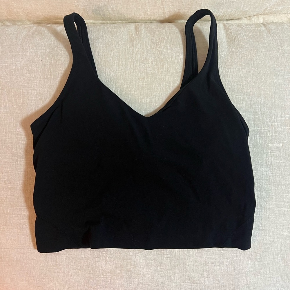 Lululemon aligned black top size 8 like new